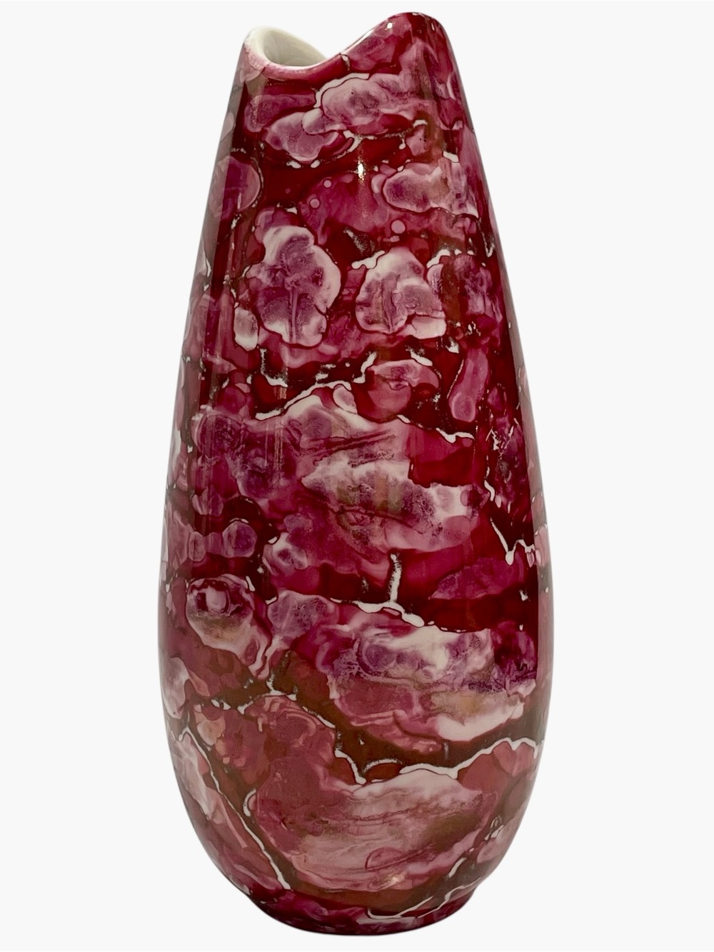 Vintage 1960s McCoy "Cascade Scarlet" Ceramic Bud Vase #1501 - Made in USA